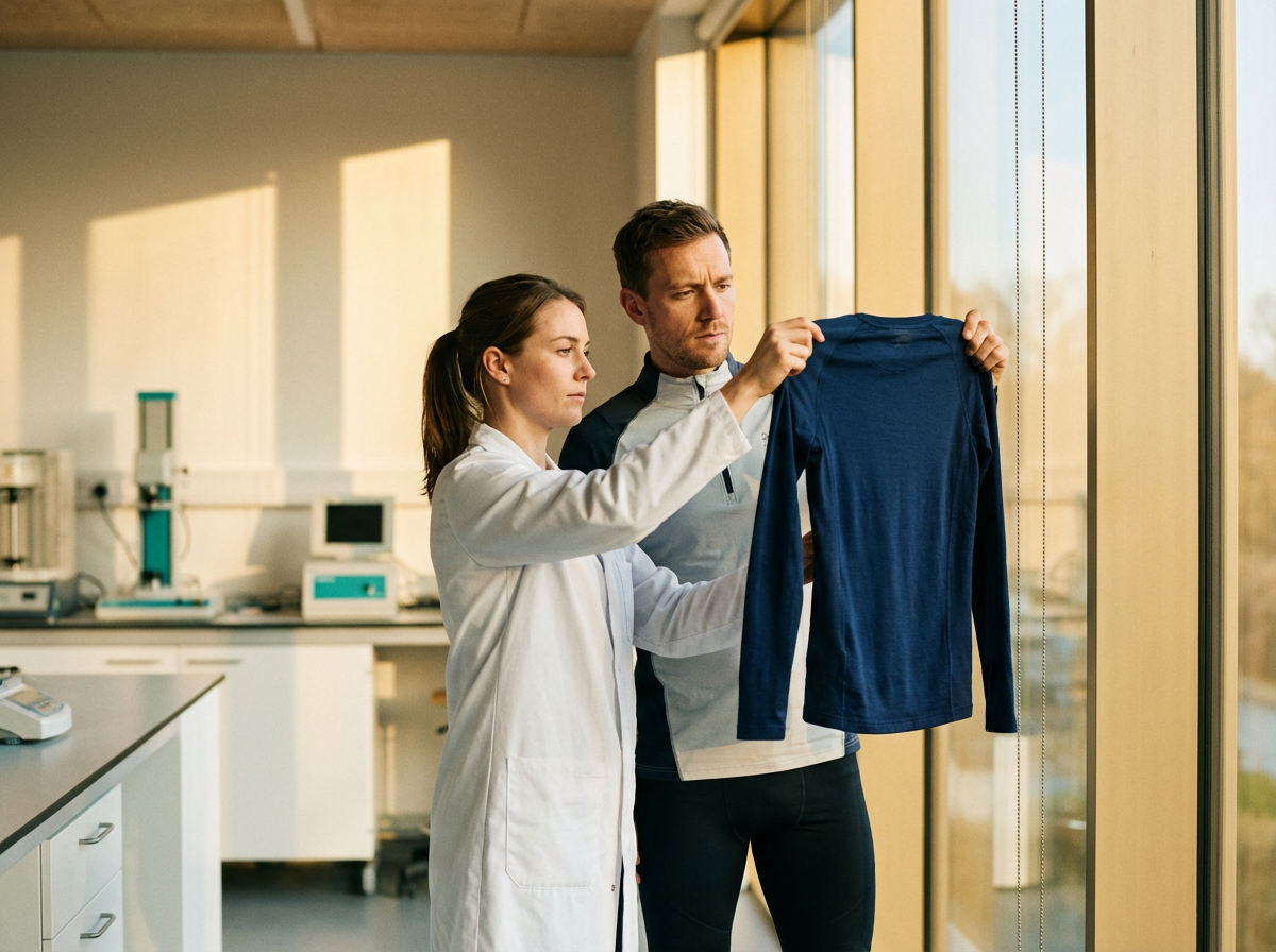 ThermaSync team in a sports science lab